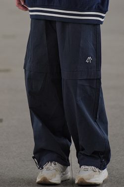 Brown Loose Straight-Leg Work Pants for Men - Japanese Casual American Retro Baggy Cargo Trend