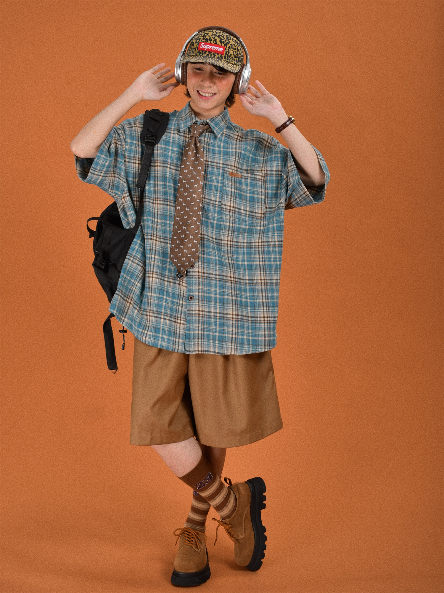 Brushed Plaid Short Sleeve Shirt for Men and Women, Casual Versatile Vintage Style, 90s Inspired Fashion, New Arrival Brushed Plaid Short Sleeve Shirt for Men and Women, Casual Versatile Vintage Style, 90s Inspired Fashion, New Arrival