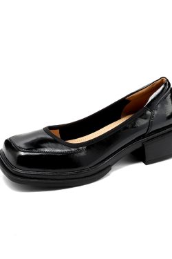 Burgundy Square-Toe Low-Heeled Loafers for Women - Stylish Leather Mid-Heel Shoes, Size 41, Perfect for Casual or Office Wear