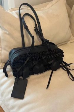 Butterfly Knot Underarm Tote Bag - Pleated Shoulder Bag for Commuters, 2025 Style Boston Handbag