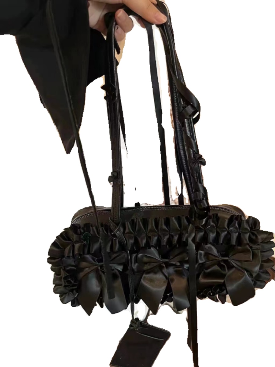 Butterfly Knot Underarm Tote Bag - Pleated Shoulder Bag for Commuters, 2025 Style Boston Handbag Butterfly Knot Underarm Tote Bag - Pleated Shoulder Bag for Commuters, 2025 Style Boston Handbag