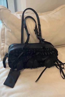 Butterfly Knot Underarm Tote Bag - Pleated Shoulder Bag for Commuters, 2025 Style Boston Handbag