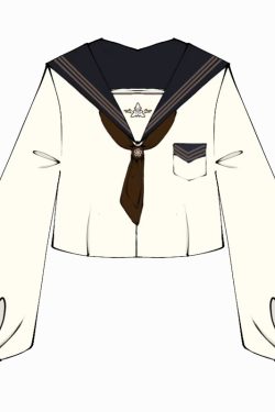 Camellia Cloud Sailor Girl JK Uniform Set - High School Sailor Suit with Long and Short Sleeve Tops, Classic Style, Y2K Fashion