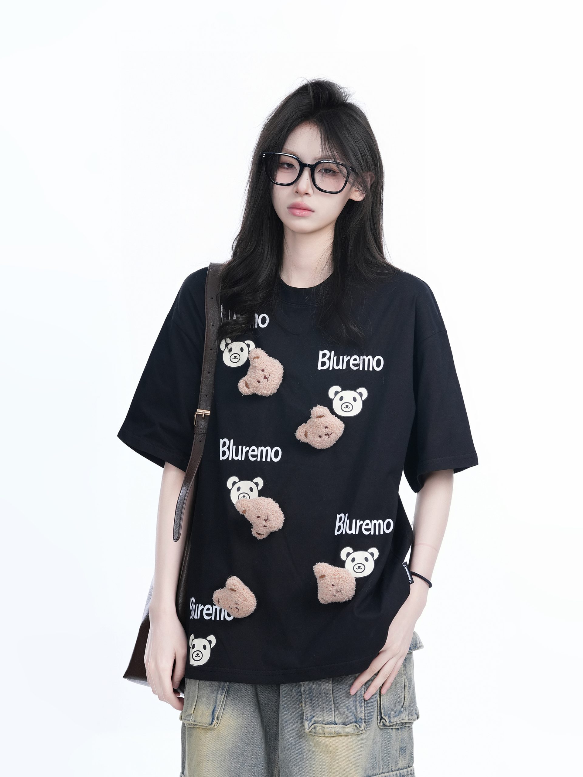 Cartoon Graphic Pink Short Sleeve T-Shirt for Women - Fun Summer Design, Loose Fit, Casual Style Cartoon Graphic Pink Short Sleeve T-Shirt for Women - Fun Summer Design, Loose Fit, Casual Style