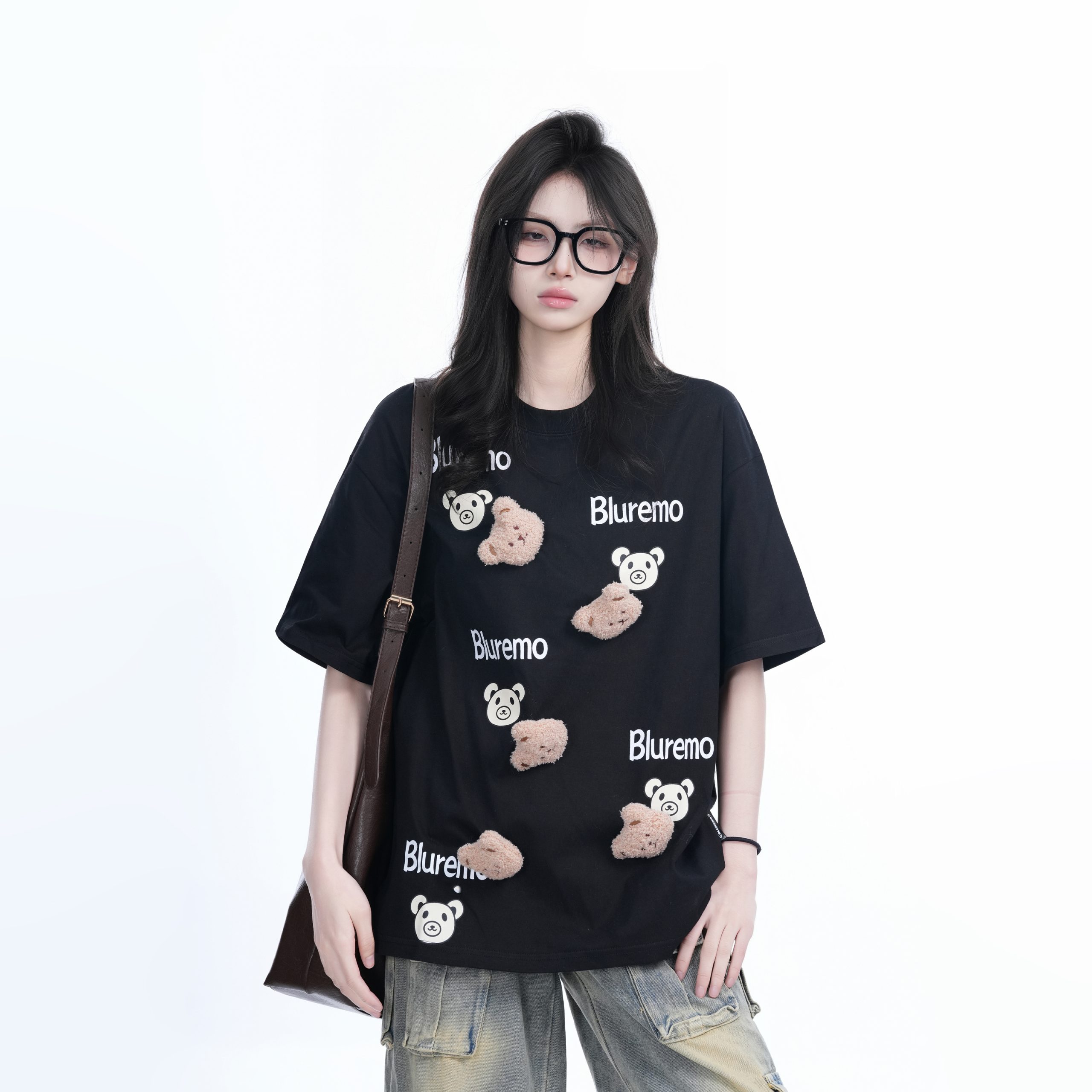 Cartoon Graphic Pink Short Sleeve T-Shirt for Women - Fun Summer Design, Loose Fit, Casual Style Cartoon Graphic Pink Short Sleeve T-Shirt for Women - Fun Summer Design, Loose Fit, Casual Style