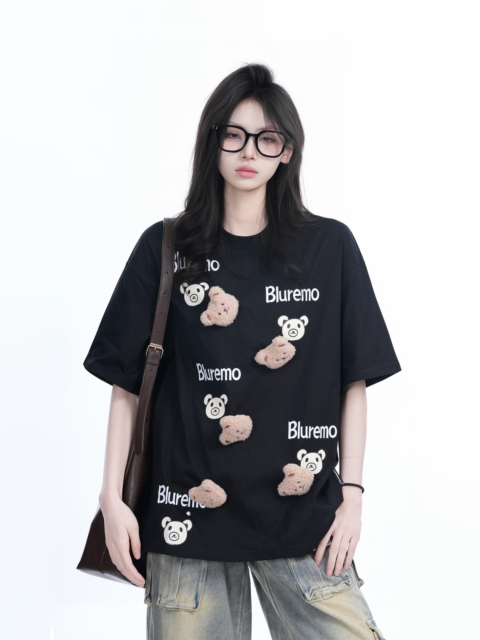 Cartoon Graphic Pink Short Sleeve T-Shirt for Women - Fun Summer Design, Loose Fit, Casual Style Cartoon Graphic Pink Short Sleeve T-Shirt for Women - Fun Summer Design, Loose Fit, Casual Style