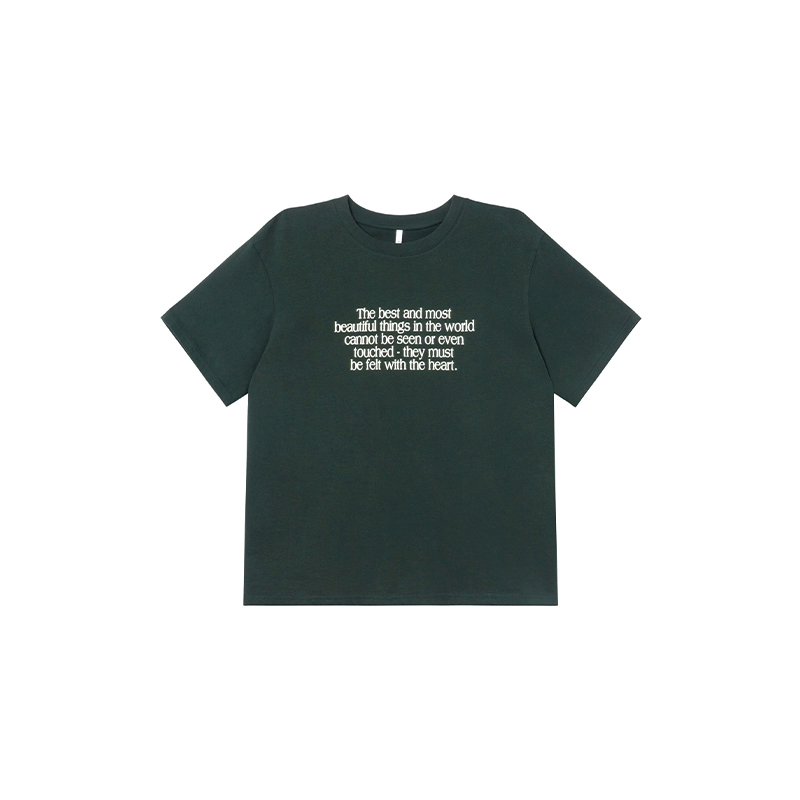 Casual 3D Letter Print Short Sleeve T-Shirt for Women - Summer 2025 Loose Round Neck Pure Cotton Top Casual 3D Letter Print Short Sleeve T-Shirt for Women - Summer 2025 Loose Round Neck Pure Cotton Top