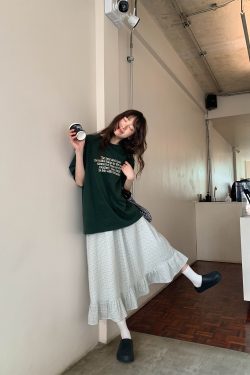 Casual 3D Letter Print Short Sleeve T-Shirt for Women - Summer 2025 Loose Round Neck Pure Cotton Top