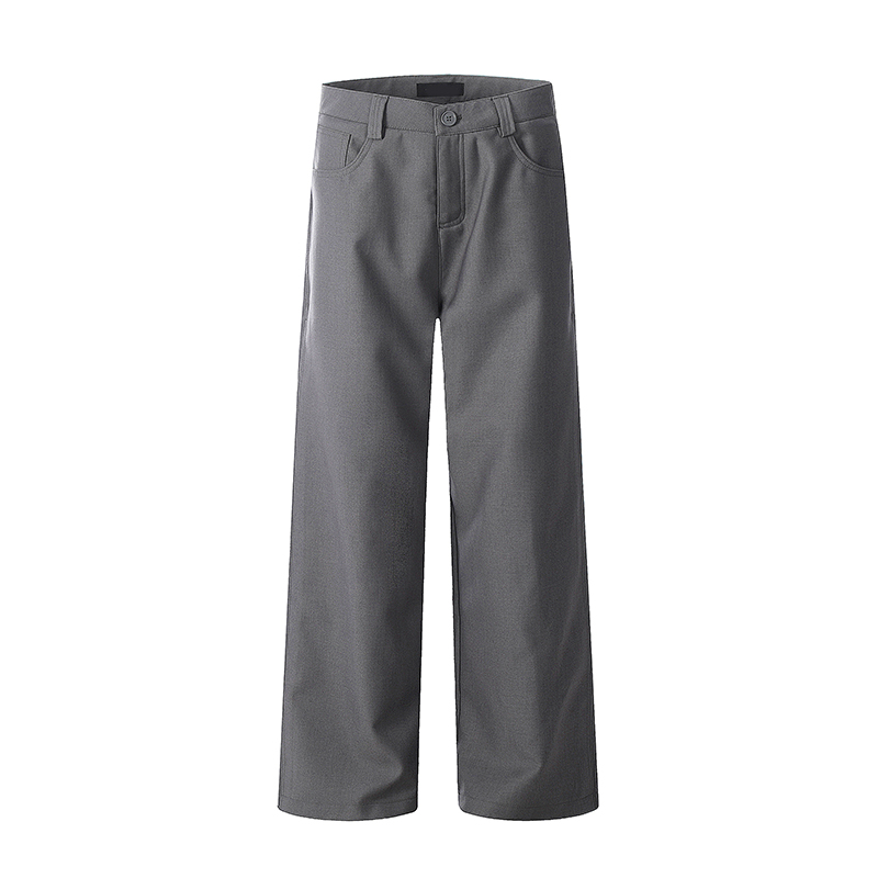 Casual Dropped Crotch Floor-Length Wide-Leg Pants for Women - Straight Loose Flared Trousers in American Style High Street Fashion Casual Dropped Crotch Floor-Length Wide-Leg Pants for Women - Straight Loose Flared Trousers in American Style High Street Fashion