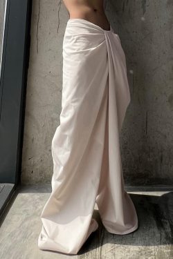 Casual Irregular Low-Waist Pleated Wide-Leg Pants for Women - Relaxed Fit Solid Color Long Trousers, Y2K Fashion