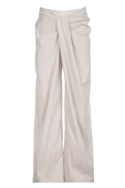 Casual Irregular Low-Waist Pleated Wide-Leg Pants for Women - Relaxed Fit Solid Color Long Trousers, Y2K Fashion