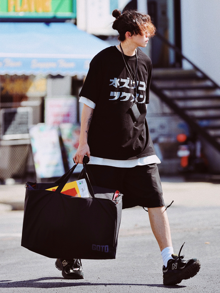 Casual Japanese Style Graphic T-Shirt for Men - Loose Fit, Drop Shoulder, Streetwear, Harajuku Inspired Casual Japanese Style Graphic T-Shirt for Men - Loose Fit, Drop Shoulder, Streetwear, Harajuku Inspired