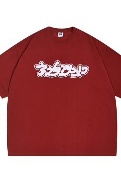 Casual Loose Fit Fun Letter Print Round Neck Short Sleeve T-Shirt for Men and Teens - Y2K Couple Style Top