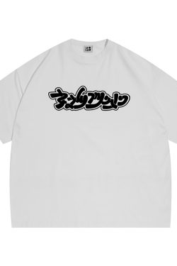 Casual Loose Fit Fun Letter Print Round Neck Short Sleeve T-Shirt for Men and Teens - Y2K Couple Style Top