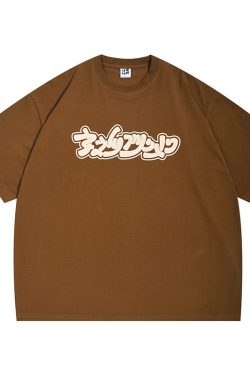 Casual Loose Fit Fun Letter Print Round Neck Short Sleeve T-Shirt for Men and Teens - Y2K Couple Style Top