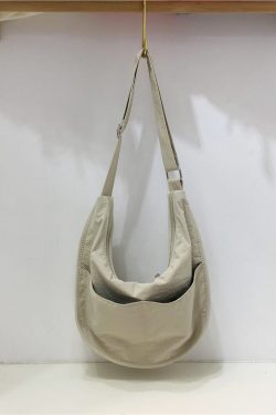Casual Nylon Canvas Dumpling Bag in Japanese and Korean Style for Commuting - Small Crossbody Shoulder Bag