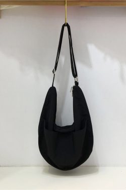Casual Nylon Canvas Dumpling Bag in Japanese and Korean Style for Commuting - Small Crossbody Shoulder Bag