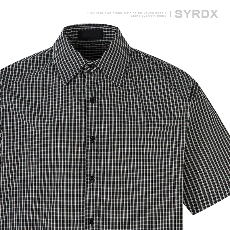 Casual Plaid Short Sleeve Shirt for Men and Women - Oversized Unisex Commuter Top, Perfect for 90s and Y2K Style Casual Plaid Short Sleeve Shirt for Men and Women - Oversized Unisex Commuter Top, Perfect for 90s and Y2K Style