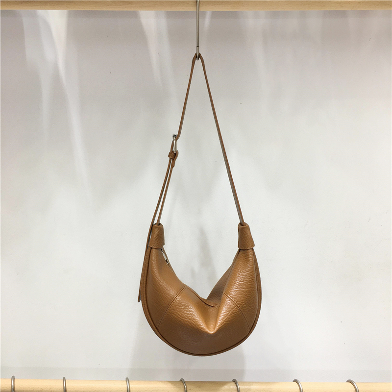 Casual Solid Color Soft Leather Croissant Dumpling Bag - Versatile Shoulder Crossbody Bag for Everyday Style Casual Solid Color Soft Leather Croissant Dumpling Bag - Versatile Shoulder Crossbody Bag for Everyday Style