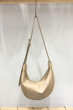 Casual Solid Color Soft Leather Croissant Dumpling Bag - Versatile Shoulder Crossbody Bag for Everyday Style