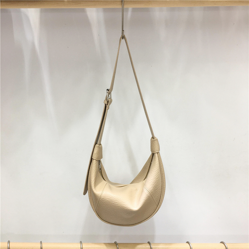 Casual Solid Color Soft Leather Croissant Dumpling Bag - Versatile Shoulder Crossbody Bag for Everyday Style Casual Solid Color Soft Leather Croissant Dumpling Bag - Versatile Shoulder Crossbody Bag for Everyday Style