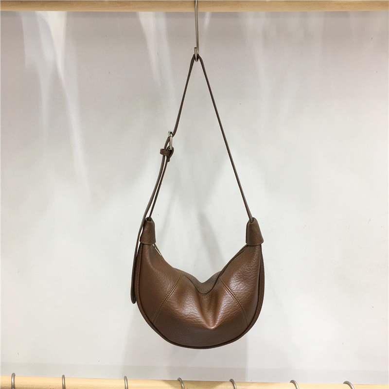 Casual Solid Color Soft Leather Croissant Dumpling Bag - Versatile Shoulder Crossbody Bag for Everyday Style Casual Solid Color Soft Leather Croissant Dumpling Bag - Versatile Shoulder Crossbody Bag for Everyday Style