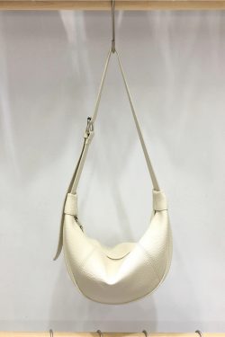 Casual Solid Color Soft Leather Croissant Dumpling Bag - Versatile Shoulder Crossbody Bag for Everyday Style