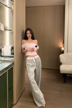 Casual Summer Loose Elastic Drawstring Sweatpants for Women - Gray Sports Pants with Freedom and Laziness Level Design