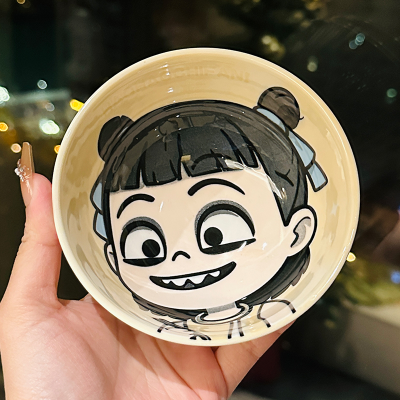 Ceramic Rice Bowl Set - Colorful Underglaze Dessert and Ice Cream Bowls for Kids - High-Value Tableware for Home Dining Ceramic Rice Bowl Set - Colorful Underglaze Dessert and Ice Cream Bowls for Kids - High-Value Tableware for Home Dining