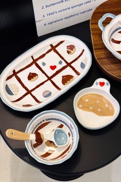 Charming 5-Inch Ceramic Rice Bowl for Girls, High-Quality Ice Cream Dessert Bowl, Sweet Soup Bowl for Everyday Use