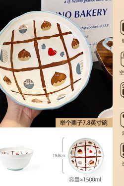 Charming 5-Inch Ceramic Rice Bowl for Girls, High-Quality Ice Cream Dessert Bowl, Sweet Soup Bowl for Everyday Use