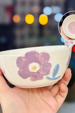 Charming 5-Inch Ceramic Rice Bowl for Girls, High-Quality Ice Cream Dessert Bowl, Sweet Soup Bowl for Everyday Use