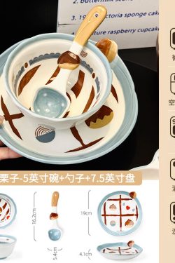 Charming 5-Inch Ceramic Rice Bowl for Girls, High-Quality Ice Cream Dessert Bowl, Sweet Soup Bowl for Everyday Use