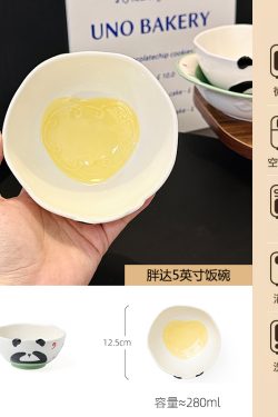Charming 5-Inch Ceramic Rice Bowl for Girls, High-Quality Ice Cream Dessert Bowl, Sweet Soup Bowl for Everyday Use