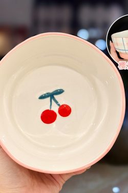Charming 5-Inch Ceramic Rice Bowl for Girls, High-Quality Ice Cream Dessert Bowl, Sweet Soup Bowl for Everyday Use