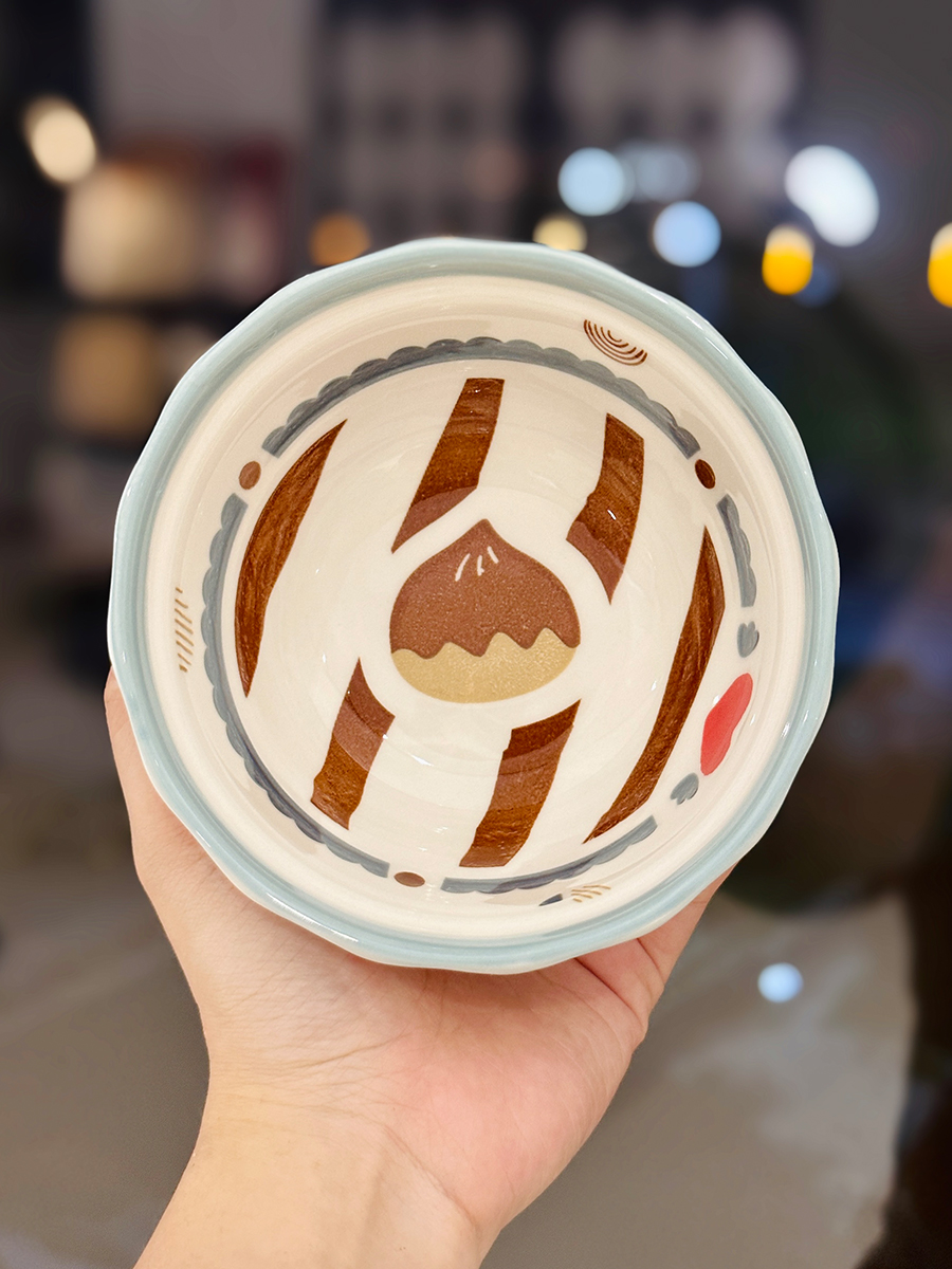 Charming 5-Inch Ceramic Rice Bowl for Girls, High-Quality Ice Cream Dessert Bowl, Sweet Soup Bowl for Everyday Use Charming 5-Inch Ceramic Rice Bowl for Girls, High-Quality Ice Cream Dessert Bowl, Sweet Soup Bowl for Everyday Use