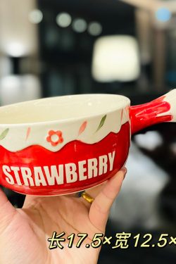 Charming 5-Inch Ceramic Rice Bowl for Girls, High-Quality Ice Cream Dessert Bowl, Sweet Soup Bowl for Everyday Use