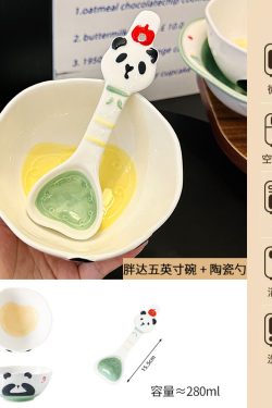 Charming 5-Inch Ceramic Rice Bowl for Girls, High-Quality Ice Cream Dessert Bowl, Sweet Soup Bowl for Everyday Use