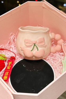 Charming Cherry Ceramic Mug with Underglaze Color, Embossed 3D Design - Unique Water Cup for Birthdays and Special Occasions