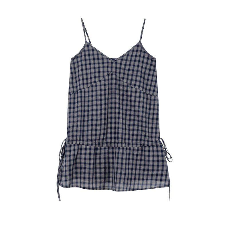 Checkered Long Camisole for Women - Strap Waist Casual Top in Summer 2025 Style, Perfect for Petite Sizes, Trendy 90s Inspired Fashion Checkered Long Camisole for Women - Strap Waist Casual Top in Summer 2025 Style, Perfect for Petite Sizes, Trendy 90s Inspired Fashion