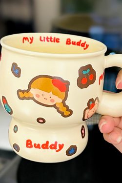 Chic Couple Ceramic Coffee Mugs - Perfect Gift for Girls' Graduation or Birthday, Stylish Home Drinkware Set