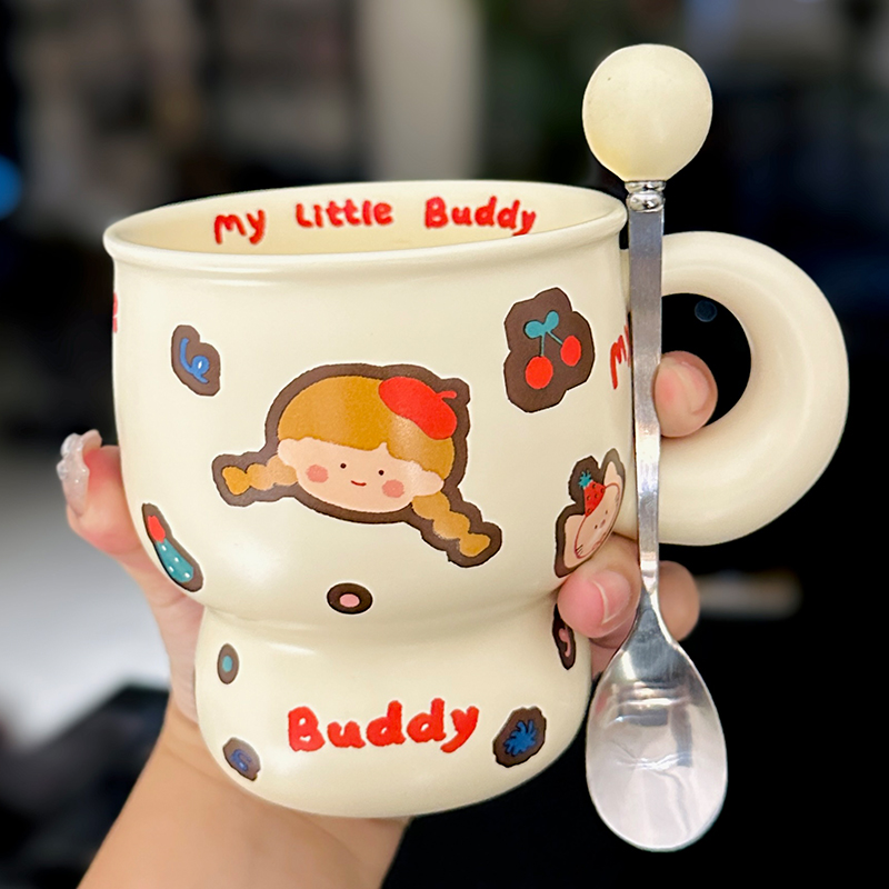 Chic Couple Ceramic Coffee Mugs - Perfect Gift for Girls' Graduation or Birthday, Stylish Home Drinkware Set Chic Couple Ceramic Coffee Mugs - Perfect Gift for Girls' Graduation or Birthday, Stylish Home Drinkware Set