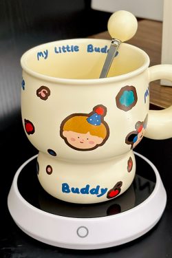 Chic Couple Ceramic Coffee Mugs - Perfect Gift for Girls' Graduation or Birthday, Stylish Home Drinkware Set