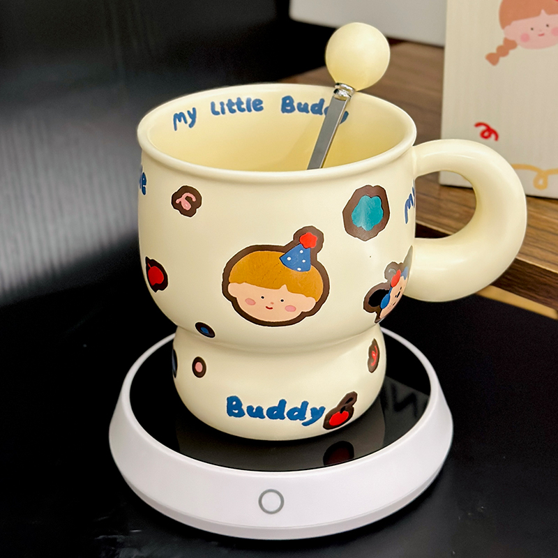 Chic Couple Ceramic Coffee Mugs - Perfect Gift for Girls' Graduation or Birthday, Stylish Home Drinkware Set Chic Couple Ceramic Coffee Mugs - Perfect Gift for Girls' Graduation or Birthday, Stylish Home Drinkware Set