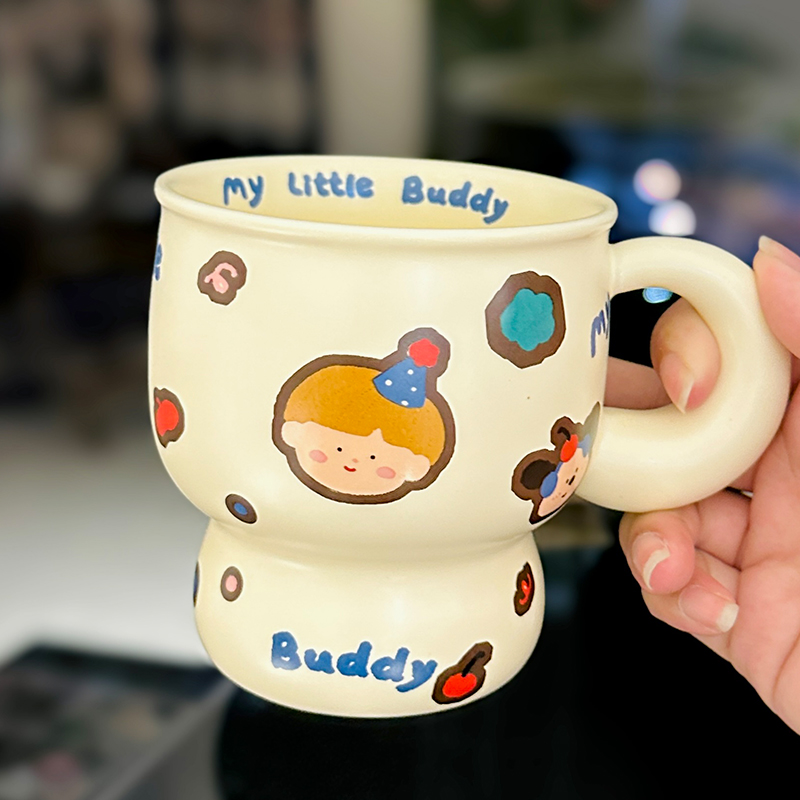 Chic Couple Ceramic Coffee Mugs - Perfect Gift for Girls' Graduation or Birthday, Stylish Home Drinkware Set Chic Couple Ceramic Coffee Mugs - Perfect Gift for Girls' Graduation or Birthday, Stylish Home Drinkware Set