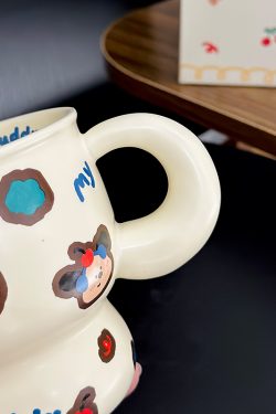 Chic Couple Ceramic Coffee Mugs - Perfect Gift for Girls' Graduation or Birthday, Stylish Home Drinkware Set