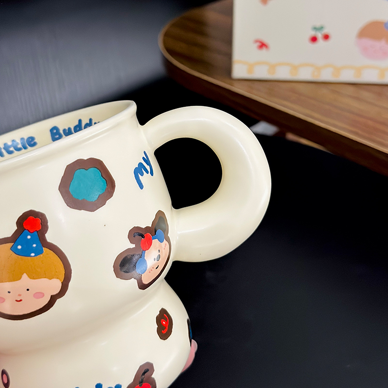 Chic Couple Ceramic Coffee Mugs - Perfect Gift for Girls' Graduation or Birthday, Stylish Home Drinkware Set Chic Couple Ceramic Coffee Mugs - Perfect Gift for Girls' Graduation or Birthday, Stylish Home Drinkware Set