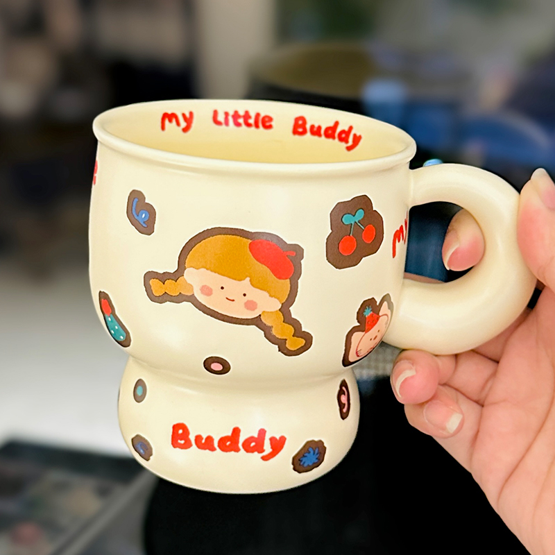 Chic Couple Ceramic Coffee Mugs - Perfect Gift for Girls' Graduation or Birthday, Stylish Home Drinkware Set Chic Couple Ceramic Coffee Mugs - Perfect Gift for Girls' Graduation or Birthday, Stylish Home Drinkware Set