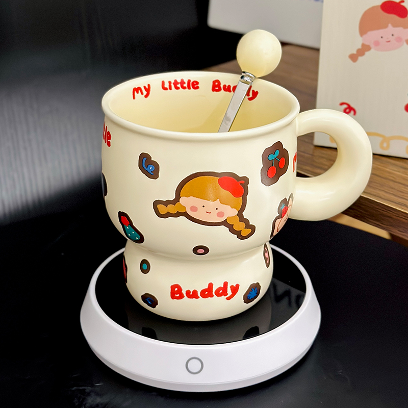 Chic Couple Ceramic Coffee Mugs - Perfect Gift for Girls' Graduation or Birthday, Stylish Home Drinkware Set Chic Couple Ceramic Coffee Mugs - Perfect Gift for Girls' Graduation or Birthday, Stylish Home Drinkware Set