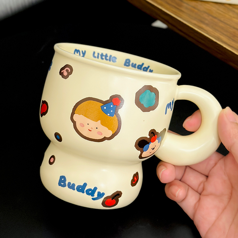 Chic Couple Ceramic Coffee Mugs - Perfect Gift for Girls' Graduation or Birthday, Stylish Home Drinkware Set Chic Couple Ceramic Coffee Mugs - Perfect Gift for Girls' Graduation or Birthday, Stylish Home Drinkware Set